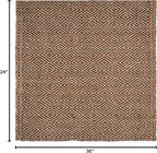 SAFAVIEH Natural Fiber Collection Accent Rug - 2' x 3', Natural & Grey, Handmade Jute, Ideal for High Traffic Areas in Entryway, Living Room, Bedroom (NF181D)