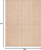 SAFAVIEH Area Rug 9x12 - Natural Fiber Collection - Large - Natural Brown, Handmade Jute, Basketweave Design (NF401A)