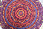 INDIAN CRAFT CASTLE ICC Floor Pillows & Cushion Covers Decorative Hippie Mandala Pouf Pillow Covers Seating Meditation Cushion Cover Large Boho Ottoman Case Pillowcase Couch New Orange, 16" Round