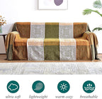 Boho Sofa Cover, Bohemian Throw Blanket Tassels Hippie Decor Covers Couch Chair loveseat Furniture Bed， Bohemian Tribal Fringe slipcover
