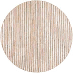 SAFAVIEH Cape Cod Collection Area Rug - 6' Round, Natural/Green, Geometric Design, Ideal for High Traffic Areas in Living Room, Bedroom, Dining (CAP151Y)