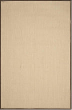 SAFAVIEH Area Rug 6x9 - Natural Fiber Collection - Maize & Brown, Sisal, Woven Design with Border (NF141C)