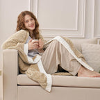 Joiedomi Throw Blanket for Couch Bed, Light Camel Knitted Blankets Gifts for Women Mom Girls, Cozy Cute Soft Throw Home Room Decor Aesthetic for Women Mothers Birthday Gifts 50x70 Inches