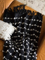 DII Woven Loop Throw Collection, 50x60, Black
