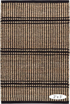 Dash & Albert Arbor Handwoven Jute Rug, 10 X 14 Feet, Black Stripe Pattern