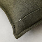 12x20 Linen Pillow Covers Olive Green Pack of 2 Farmhouse Boho Neutral Accents Striped Textured Rectangular Lumbar Decorative Throw Pillow Cases for Living Room Couch Bed Home Decor