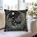 Vintage Dark William Morris Night Moon Forest Decor Pillow Covers 18x18,Black Forest Decor,Dark Dcademia Floral Decorative Throw Pillow Covers for Home Bedroom Living Room