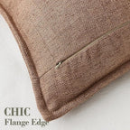 16x16 Linen Pillow Covers Brown Pack of 2 Farmhouse Boho Neutral Accents Striped Textured Square Decorative Throw Pillow Cases for Living Room Couch Bed Home Decor