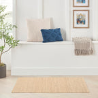 Nourison Home Natural Jute Bleached 3' x 5' Area Rug - Easy Clean, Non Shedding, Bed Room, Living Room, Dining Room, Kitchen (3' x 5')