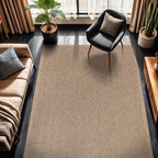 CAMILSON Easy Jute Rug 9x12, Indoor Outdoor Natural Color Fiber Area Rugs for Living Room and Patio Rug Herringbone Seagrass Boho Woven Design Easy-Cleaning Washable Outside Carpet Alfombras 9 x 12