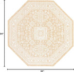 Rugs.com Outdoor Aztec Collection Rug – 8 Ft Octagon Natural Flatweave Rug Perfect for Living Rooms, Kitchens, Entryways