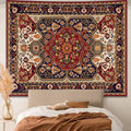 Apdidl Boho Hippie Wall Tapestry for Bedroom Aesthetic, Mandala Indian Bohemian Tapestries Art Decor, Vintage Orange Floral Cool Vertical Wall Hanging for Living Room Dorm 60"X79"
