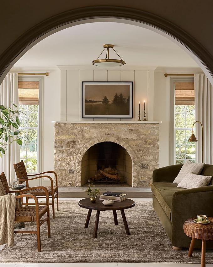 Loloi Magnolia Home by Joanna Gaines Pace Collection PAC-01 Bark/Natural 3'-6" x 5'-6" Accent Rug