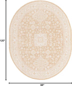 Rugs.com Outdoor Aztec Collection Rug – 8' x 10' Oval Natural Flatweave Rug Perfect for Living Rooms, Large Dining Rooms, Open Floorplans