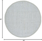SAFAVIEH Natural Fiber Collection 5' Round Grey NF730F Handmade Farmhouse Premium Jute Area Rug