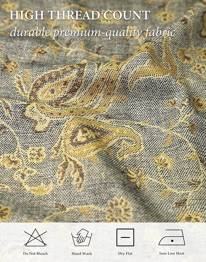 Achillea Reversible Paisley Pashmina Rave Scarf – Exotic Indian Shawls and Wraps for Evening Dresses, Festivals, All Seasons