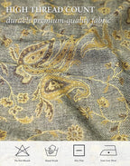 Achillea Reversible Paisley Pashmina Rave Scarf – Exotic Indian Shawls and Wraps for Evening Dresses, Festivals, All Seasons