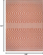 Nourison Home Positano Terracotta 9' x 12' Area Rug - Easy Clean, Non Shedding, Bed Room, Living Room, Dining Room, Kitchen (9' x 12')