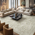 Washable Rugs for Living Room: 10x14 Area Rugs for Bedroom Ultral Soft Non-Slip Stain Resistant Vintage Boho Large Carpet for High-Traffic Dining Room - Farmhouse Decor