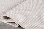 Beverly Rug Easy Jute Off White Runner Rug 2x7 Solid Washable Durable Outdoor Indoor Area Rugs for Living Dining Patio Office Stain Resistant Non Shedding Casual Indoor Outside Carpet 2 x 7 Off-White