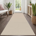EARTHALL Woven Runner Rug 3x8 Ft Washable Runners for Hallways Wide Non Slip Rubber Backed Kitchen Runner Braided Indoor Floor Carpet for Entryway, Hallway, Kitchen, Bedroom, Beige/Khaki