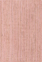 Unique Loom Braided Jute Collection Area Rug - Dhaka (4' 1" x 6' 1" Rectangle, Light Pink)