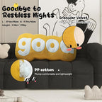 Johnear Headboard Pillow Yellow Plush Reading Pillow Back Support Pillows for Bed Sitting Up Adult Daybed Sofa College Dorm Bed Headboard Backrest Cushion Throw Body Bolster Twin
