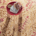 Dash and Albert Horseshoe Spice Hand Knotted Jute Rug, Runner-2.5 X 8 Feet, Neutral/Red Geometric Pattern - Premium Luxury Hotel Quality Soft Breathable Hypoallergenic Machine Washable Easy Care