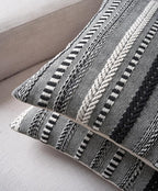Boho Throw Pillow Covers 20x20 Inch Set of 2, Farmhouse Decorative Couch Pillow Cases, Black Accent Pillows of Bed, Sofa Bedroom Living Room Home Decor Cushion Cover