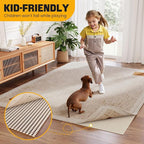 Non-Slip Rug Pad Gripper 9x12 Feet, Anti Skid Mat for Under Area Rugs, Keeps Rugs in Position and Safe, Thick Cushioned Carpet Pad for Hardwood Floors Protection