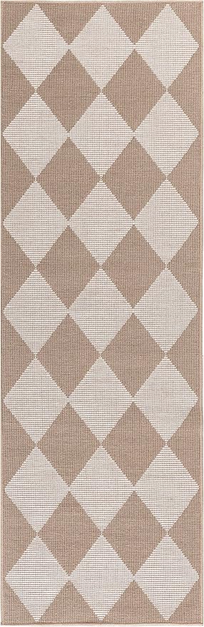 Nourison Home Washable Modern Jute Natural Ivory 2'3" x 7'6" Area Rug - Easy Clean, Non Shedding, Bed Room, Living Room, Dining Room, Kitchen (8' Runner)