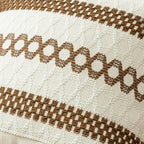 MIULEE Set of 2 Coco Brown Boho Decorative Lumbar Pillow Covers 12x20 Inch Farmhouse Rustic Couch Throw Pillows Modern Cotton Cushion Covers Retro Cute Macrame Woven Spring Decor for Bed Sofa Chair