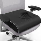 Seat Cushion for Tailbone Pain Relief, Office Chair Cushion, Memory Foam Large Chair Cushion with Non-Slip Cover for Soft Support at Office Chair, Car Seat, Airplane Black/2X-Large