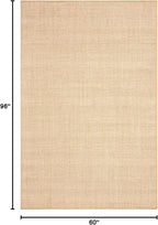 Martha Stewart x SAFAVIEH Area Rug Collection - 5' x 8', Beige & Ivory, Sisal & Jute, Farmhouse Style, Ideal for Living Room, Bedroom, Office, Dining Space (MSR9501C)