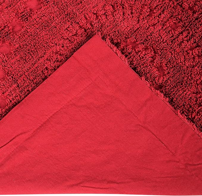 Better Trends Rio Collection is Super Soft and Light Weight in Floral Design 100% Cotton Tufted Unique Luxurious Machine Washable Tumble Dry, Standard Sham, Burgundy