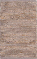Nourison Home Natural Jute Grey 2' x 3' Area Rug - Easy Clean, Non Shedding, Bed Room, Living Room, Dining Room, Kitchen (2' x 3')