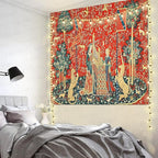 FEASRT Animal Tapestry European Royal Princess Tapestrys Medieval Bohemian Mandala Tapestry, 60x51 Inches Soft Flannelette, for Bedroom Living Room Dorm