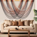 Tiamon Boho Wall Decor - 59''W x 35.4'' L Macrame Wall Hanging Dip-Dye Large Tapestry Art for Home Bathroom Farmhouse Bedroom Living Room Office Natural Modern Rustic Decoration