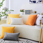 Home Brilliant Burnt Orange Euro Shams Set of 2 Fall Pillow Covers Super Soft Large Decorative Throw Pillow Covers for Thanksgiving Patio Living Room, 26x26 inch, Orange