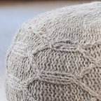 Christopher Knight Home Malibu Fabric Pouf, Grey