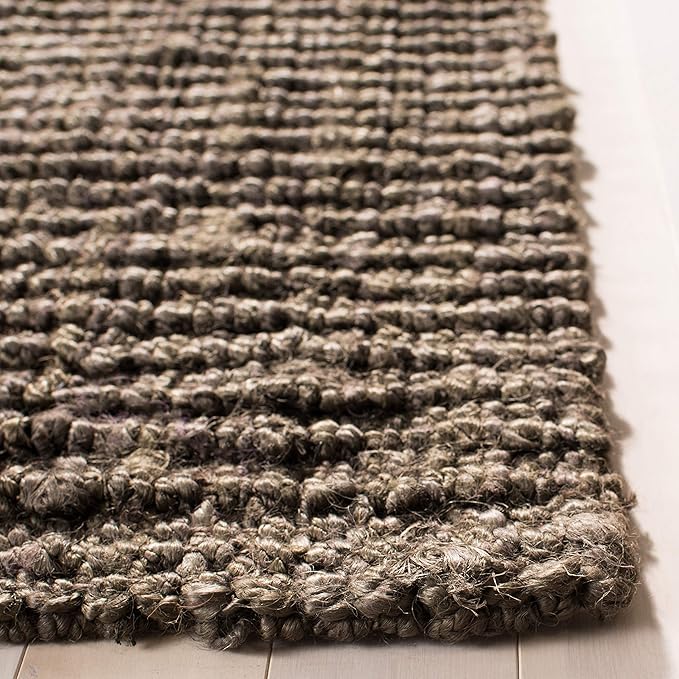 SAFAVIEH Natural Fiber Collection Runner Rug - 2'6" x 14', Brown, Handmade Jute, Farmhouse Style, Chunky Textured Thick Pile (NF447D)