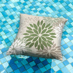 DFXSZ Army Green Pillow Covers 18x18 Inch Set of 2 Flower White Gray Elegant Colored Throw Pillows Outdoor Waterproof Decor for Patio Funiture Garden Living Room Sofa Polyester Pillow Covers 002G18