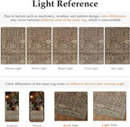 9x12 Washable Area Rug for Living Room Bedroom Vintage Rust Red Non Slip Carpet Traditional Retro Soft Low Pile Large Throw Rug for Dining Room Kitchen Office Indoor