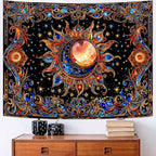 Spenlife Celestial Sun and Moon Tapestry Cosmic Tapestry for Bedroom Astral Tapestries Wall Hanging Bedroom Living Room Wall Art and Home Decor 60x80