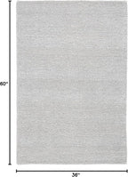SAFAVIEH Area Rug 3x5 - Natura Collection - Silver, Handmade Wool Blend, Textured Design, Ideal for Living Room, Bedroom, Dining Space (NAT425G)