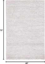 SAFAVIEH Area Rug 4x6 - Natura Collection - Grey & Ivory, Handmade Wool Blend, Textured Design, Ideal for Living Room, Bedroom, Dining Space (NAT425F)