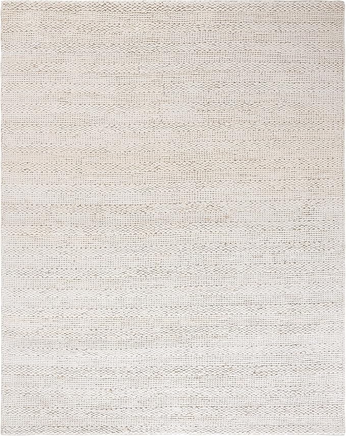 SAFAVIEH Natural Fiber Collection Area Rug - 9' x 12', Bleach, Handmade Jute, Braided Woven Design, Ideal for Living Room, Bedroom (NF212D)