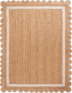 SAFAVIEH Area Rug 8x10 - Natural Fiber Collection - Large - Natural & Ivory, Handmade Jute, Rustic Farmhouse Style, Ideal for Living Room, Bedroom, Dining Space (NF896A)