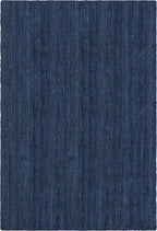 Unique Loom Braided Jute Collection Area Rug - Dhaka (4' 1" x 6' 1" Rectangle, Navy Blue)