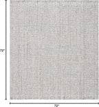 SAFAVIEH Natural Fiber Collection Area Rug - 6' Square, Grey & Natural, Handmade Woven Fringe Jute, Ideal for High Traffic Areas in Living Room, Bedroom (NF826F)